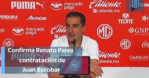 Confirma Renato Paiva contratación de Pablo Escobar; se oficializará este miércoles