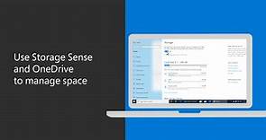 Use OneDrive and Storage Sense in Windows 10 to manage disk space