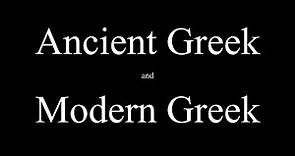 Modern Greek vs Ancient Greek