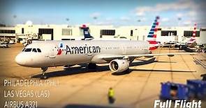 American Airlines Full Flight | Philadelphia to Las Vegas | Airbus A321 **with ATC**