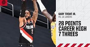 Gary Trent Jr. (28 points, 7 threes) Highlights | Trail Blazers vs. Lakers