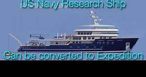 Paul Madden explores possibilities in converting 224 ft/68m U.S. Navy research ship to expedition