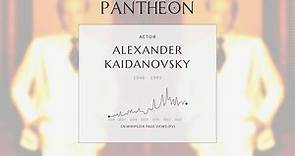 Alexander Kaidanovsky Biography - Soviet/Russian actor and director (1946–1995)