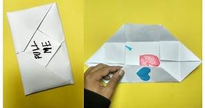 How to make easy secret love letter folding technique in envelope shape