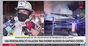 Un fallecido y 18 familias damnificadas dejó incendio en el casco histórico de Santiago