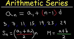 Arithmetic Sequences and Arithmetic Series - Basic Introduction