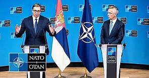 NATO Secretary General with the President of the Republic of Serbia 🇷🇸 Aleksandar Vučić, 17 AUG 2022