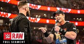 FULL SEGMENT — John Cena accepts Austin Theory's WrestleMania challenge: Raw, March 6, 2023