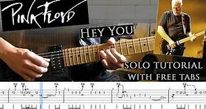 Pink Floyd - Hey You guitar solo lesson (with tablatures and backing tracks)