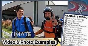 Skydive Spaceland Video Package Examples