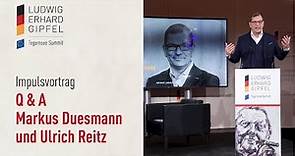 Impulsvortrag: Markus Duesmann - Q & A Markus Duesmann und Ulrich Reitz