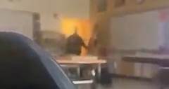 Wakefield High School in Arlington, Virginia was on lockdown for hours Thursday following reports of a “possible trespasser” on school grounds. A student shared this footage from inside a classroom. No injuries were reported, and the lockdown was lifted at the students’ normal dismissal time, authorities said. This is the second lockdown at the school this week. On Tuesday, a student was found unconscious in a bathroom after an apparent drug overdose, according to police. The investigation is on