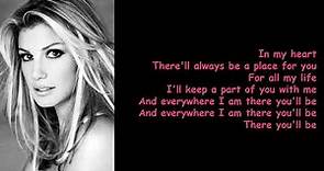 There You'll Be by Faith Hill (Lyrics)
