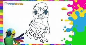LORO PEPE Dibujar y Colorear | DIBUJOS DIVERTIDOS | LA GRANJA DE ZENON Dibujos para niños