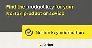 How to find the product key for your Norton product or Service