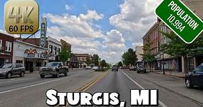 Driving Around Small Town Sturgis, Michigan in 4k Video