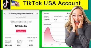 How to Create TikTok USA Account 2024 | How to Make Money on TikTok Creativity Program