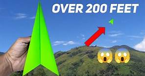 Paper Planes 200 FEET!! How To Make Paper Airplane That Flies Far