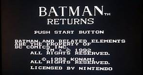 Batman Returns NES Gameplay