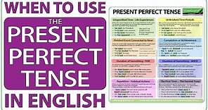 Learn English Present Perfect Tense - When to use the Present Perfect Tense in English