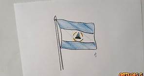 Cómo dibujar bandera de Nicaragua