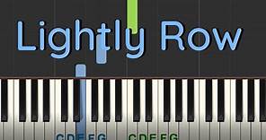 Easy Piano Tutorial: Lightly Row with free printable PDF sheet music
