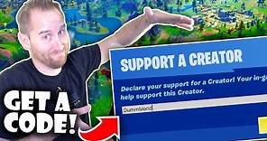 How to get a Support a Creator Code in Fortnite!