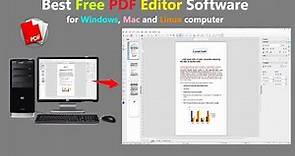 Best Free PDF Editor Software for Windows, Mac and Linux computer.