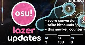 lazer updates - July 16, 2023