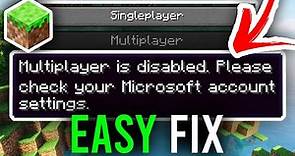 How To Fix Minecraft Multiplayer Not Working [Easy Fix] | Minecraft Multiplayer Disabled