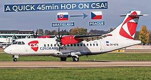TRIPREPORT | Czech Airlines (ECONOMY) | ATR 42-500 | Bratislava - Prague