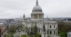 Exterior View Of St. Paul's Cathedral In London, United Kingdom. - aerial