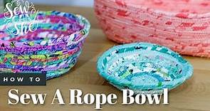 How to Make a Rope Bowl with Fabric Scraps