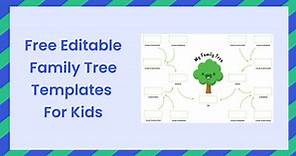 Free Editable Family Tree Templates for Kids | EdrawMax Online