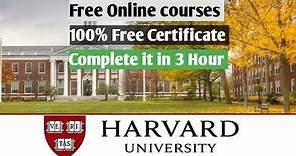 Harvard University Online Courses with Free Certificates | How to Apply step by step/