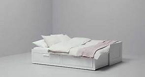 IKEA BRIMNES 坐臥兩用床附兩個抽屜 | 產品示範