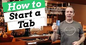 Become a Bartender - How to Start a Credit Card Tab