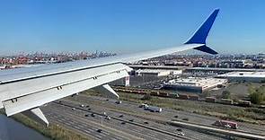 United Airlines Boeing 737 MAX 8 landing at Newark (EWR)