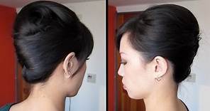 French twist tutorial updo for long, thick hair