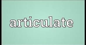 Articulate Meaning