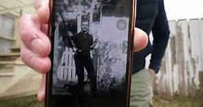 LEE HARVEY OSWALD - RIFLE IN HAND - Actual back yard , were the famous iconic photo was taken.