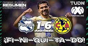 Resumen y goles | Puebla 1-6 América | Liga Mx AP2022 - Cuartos IDA | TUDN