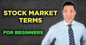 Stock Market Terminology Explained For Beginners