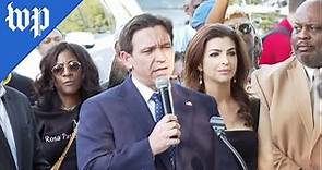 DeSantis interrupted at Jacksonville shooting vigil