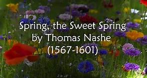 Spring by Thomas Nashe - Spring the Sweet Spring