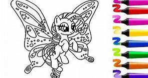 Coloriage magique My Little Pony Rarity! Coloriage pour enfants! Apprendre les couleurs!