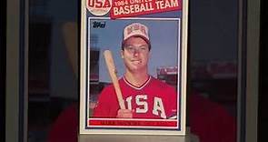 Big Mac Team USA Mark McGwire 1985 Topps Rookie baseball card review Oakland A’s Athletics Cardinals
