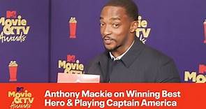 Anthony Mackie on Winning Best Hero & Playing Captain America | 2021 MTV Movie & TV Awards