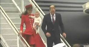 William and Kate arrive in New Zealand with Prince George