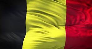 Belgium Flag 5 Minutes Loop - FREE 4K Stock Footage - Realistic Belgian Flag Wave Animation